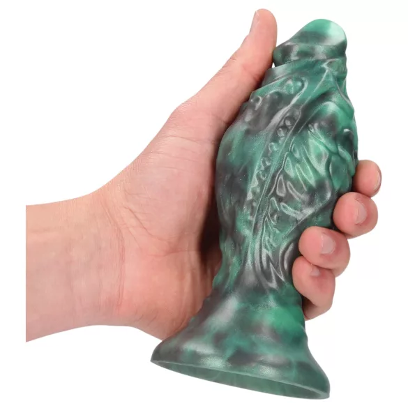 Ouch! Space Born - siliconen anale plug (groen-zwart)