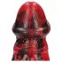 Ouch! Dark Lycan Spawn - siliconen fantasiedildo (rood-zwart)