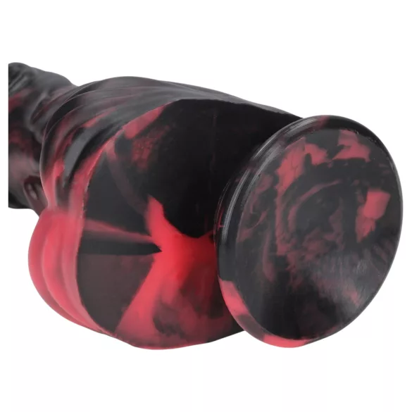 Ouch! Dark Lycan Spawn - siliconen fantasiedildo (rood-zwart)