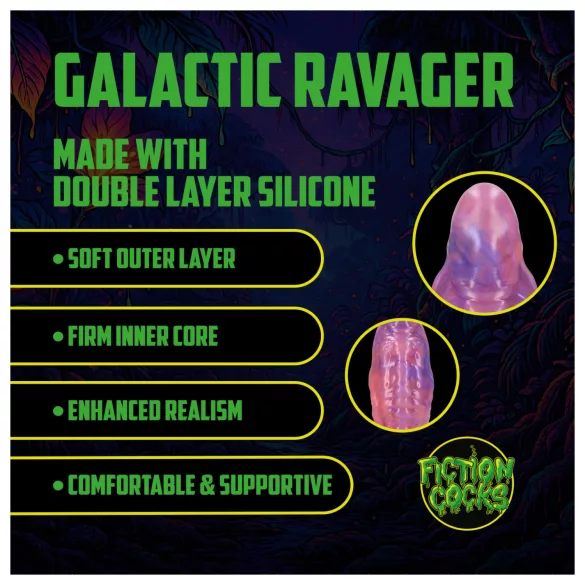 Ouch! Galactic Ravager - siliconen fantasiedildo (paars)