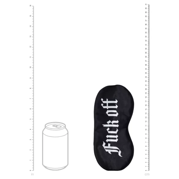 Ouch! - satijnen oogmasker met opschrift "Fuck Off" (zwart)