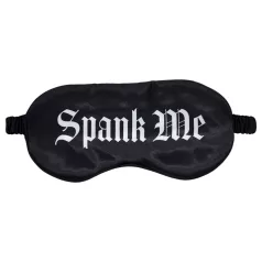   Ouch! - satijnen oogmasker met opschrift "Spank Me" (zwart)