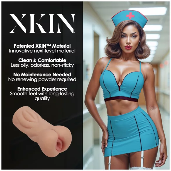 XKIN Naughty Nurse Trixie - levensechte kunstvagina masturbator (naturel)