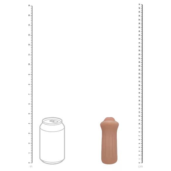 XKIN - kunstmond-masturbator - S (donker naturaalkleurig)