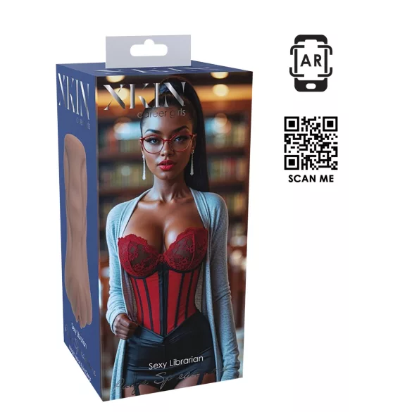 XKIN Librarian Paige - levensechte kunstvagina‑masturbator (natuurkleur)