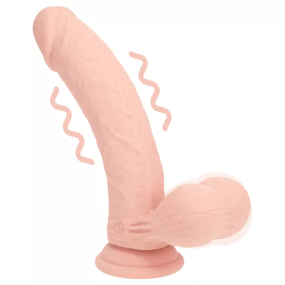 RealRock - realistische vibrator met dubbele dichtheid (huidskleur) - 18 cm