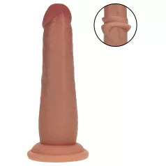   RealRock - realistische dildo met dubbele dichtheid (gebruind) - 15,5 cm