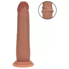   RealRock - realistische dildo met dubbele dichtheid (gebruinde tint) - 18,5 cm