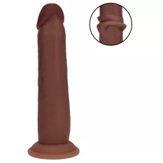  RealRock - dubbel-dichtheid realistische dildo (bruin) - 20,5 cm