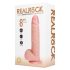 RealRock - draaiende vibrator - realistische huidkleur - 20,5 cm
