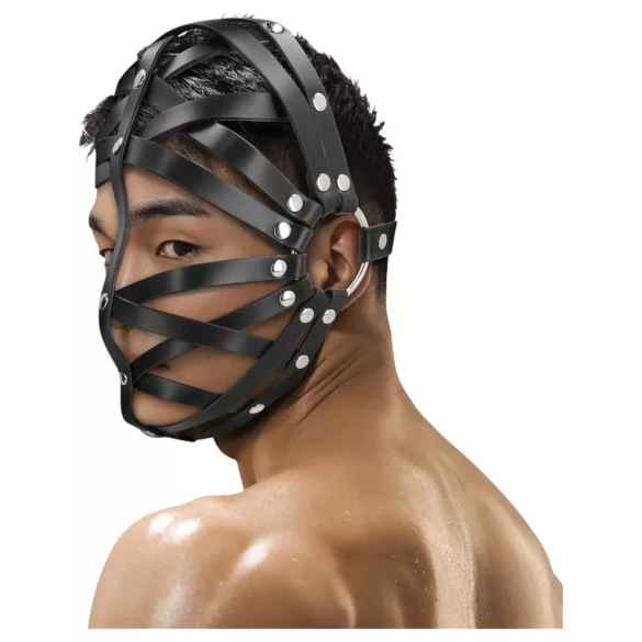 Ouch! - bondage masker - kunstleer - zwart
