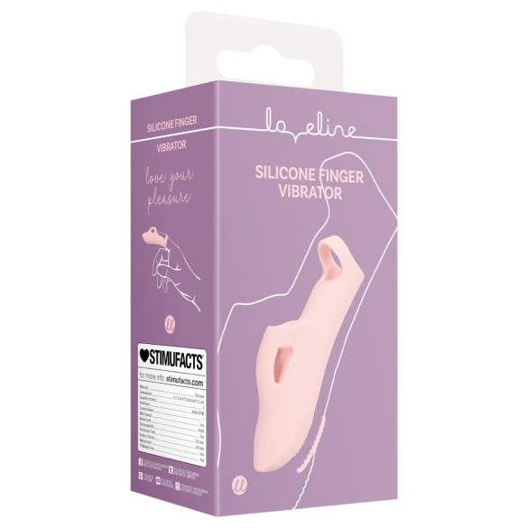 Loveline - vinger vibrator met ribbels - siliconen - roze