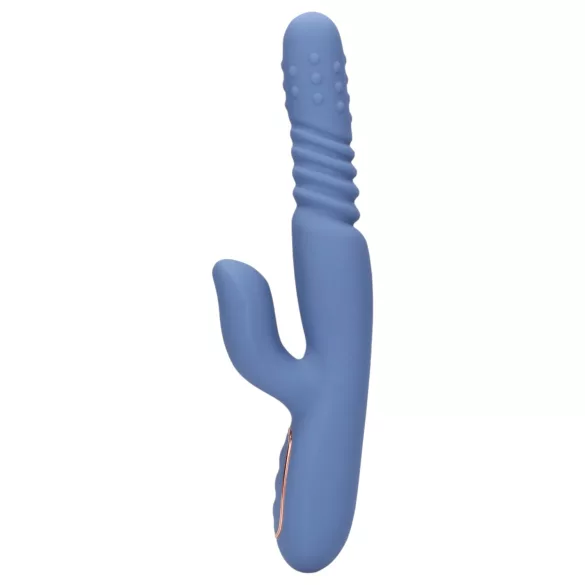 Loveline - verwarmende stoot vibrator - siliconen - blauw