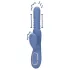 Loveline - verwarmende stoot vibrator - siliconen - blauw