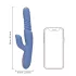 Loveline - verwarmende stoot vibrator - siliconen - blauw