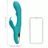 Loveline - clitorisvibrator met vlinder en tong - siliconen - turquoise