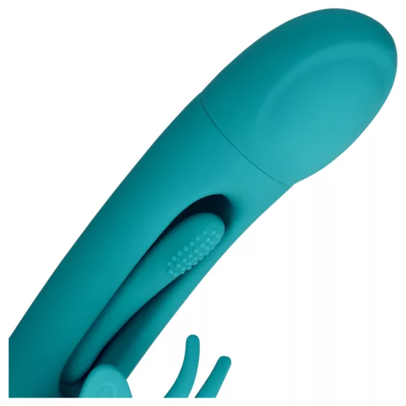 Loveline - clitorisvibrator met vlinder en tong - siliconen - turquoise