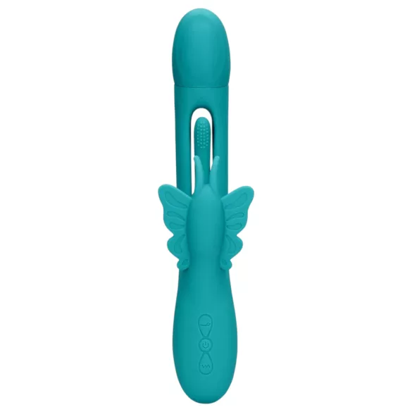 Loveline - clitorisvibrator met vlinder en tong - siliconen - turquoise