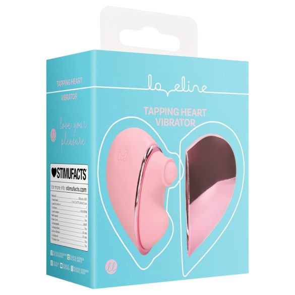Loveline Tapping Heart - clitorisstimulator vibrator - oplaadbaar - roze