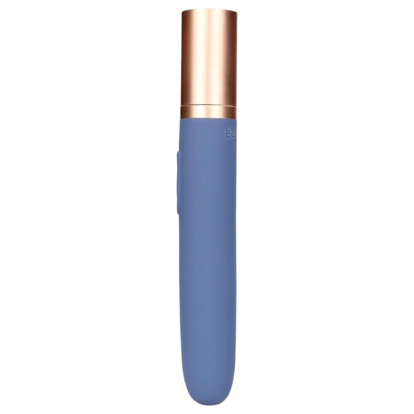 Loveline Travel - vibrator met glijmiddelreservoir - oplaadbaar - blauw