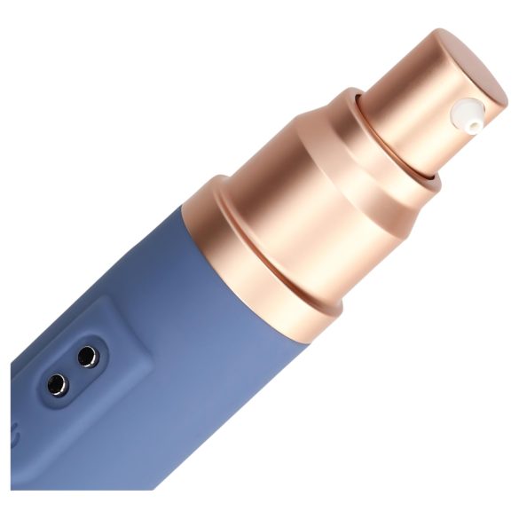 Loveline Travel - vibrator met glijmiddelreservoir - oplaadbaar - blauw