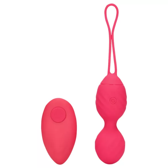 Loveline - vibrerende geisha kogel - geribd - siliconen - roze