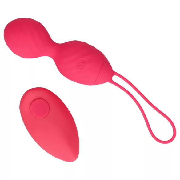 Loveline - vibrerende geisha kogel - geribd - siliconen - roze