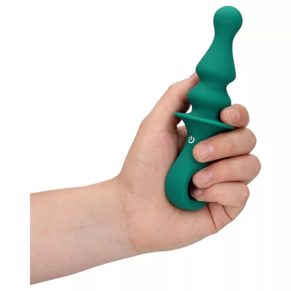 Loveline - anaal vibrator oplaadbaar met kralen - groen