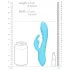Loveline - vibrator met clitorisstimulator konijn - waterdicht - blauw