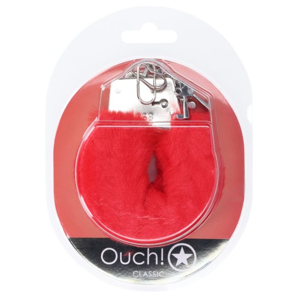 Ouch! - pluche handboeien - rood