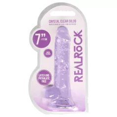 RealRock - dildo transparant realistisch - paars 17cm