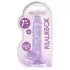 RealRock - dildo transparant realistisch - paars 17cm