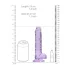 RealRock - dildo transparant realistisch - paars 17cm