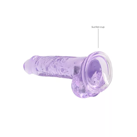 RealRock - dildo transparant realistisch - paars 17cm