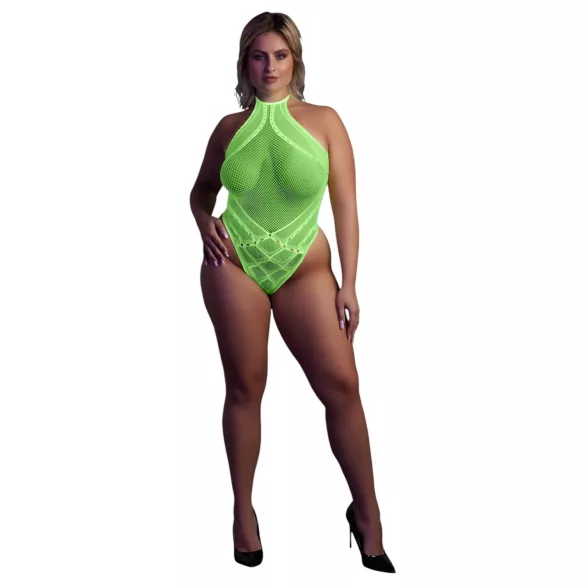 Ouch! - body met bandjes - fosforescerend - neon groen