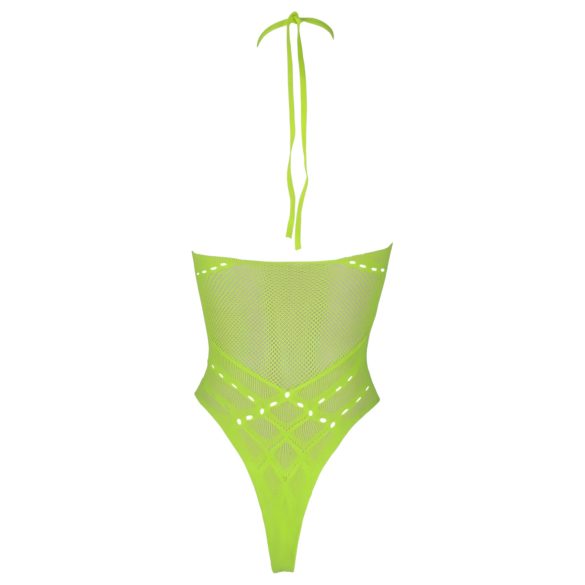 Ouch! - body met bandjes - fosforescerend - neon groen - XL-4XL