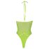 Ouch! - body met bandjes - fosforescerend - neon groen - XL-4XL