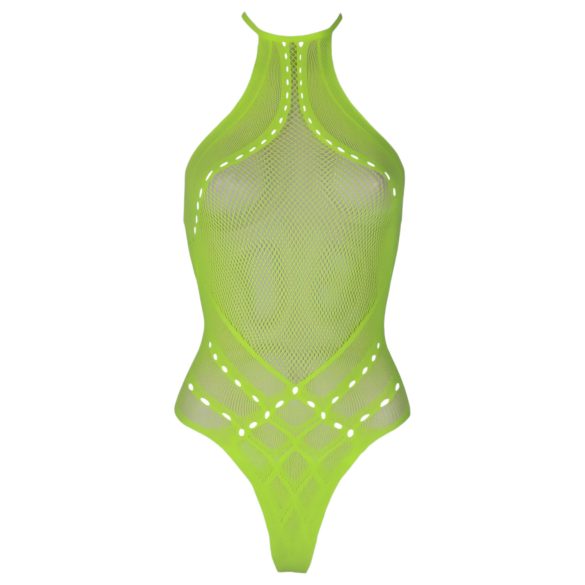 Ouch! - body met bandjes - fosforescerend - neon groen - XL-4XL