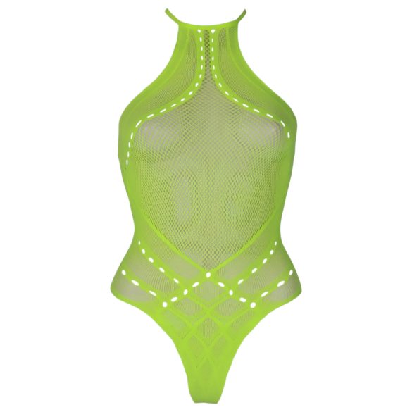 Ouch! - body met bandjes - fosforescerend - neon groen - XL-4XL