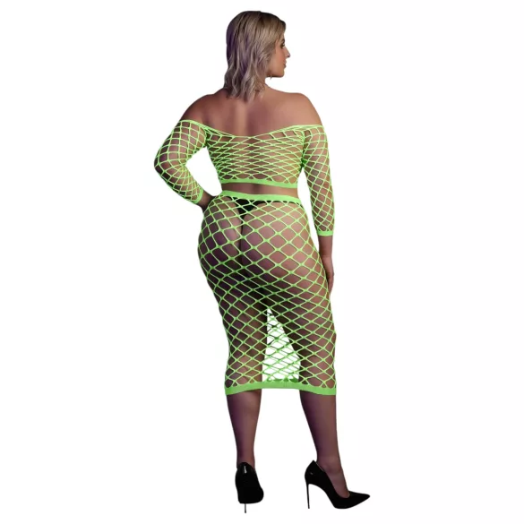 Ouch! - neon minirok en top - fosforescerend - groen