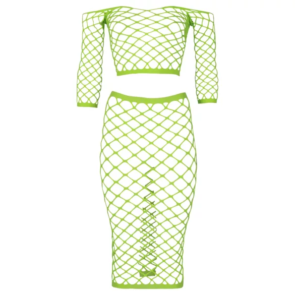Ouch! - neon minirok en top - fosforescerend - groen