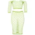 Ouch! - neon minirok en top - fosforescerend - groen