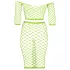 Ouch! - neon minirok en top - fosforescerend - groen
