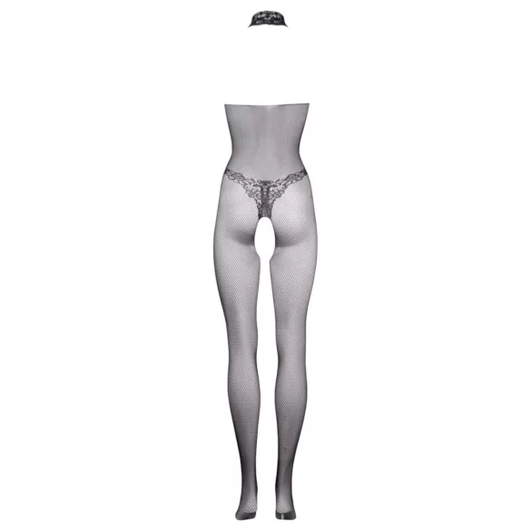 Le Désir - kanten net catsuit (zwart) - S-XL