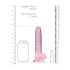RealRock - realistische dildo - transparant roze - 17cm