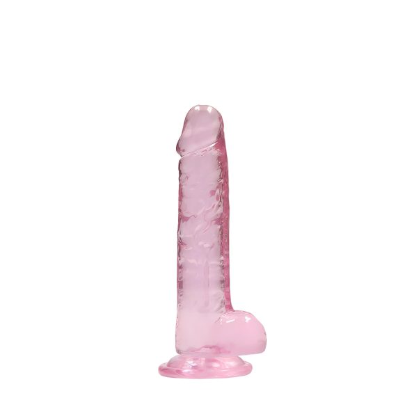 RealRock - realistische dildo - transparant roze - 17cm