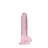 RealRock - realistische dildo - transparant roze - 17cm