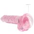 RealRock - realistische dildo - transparant roze - 17cm