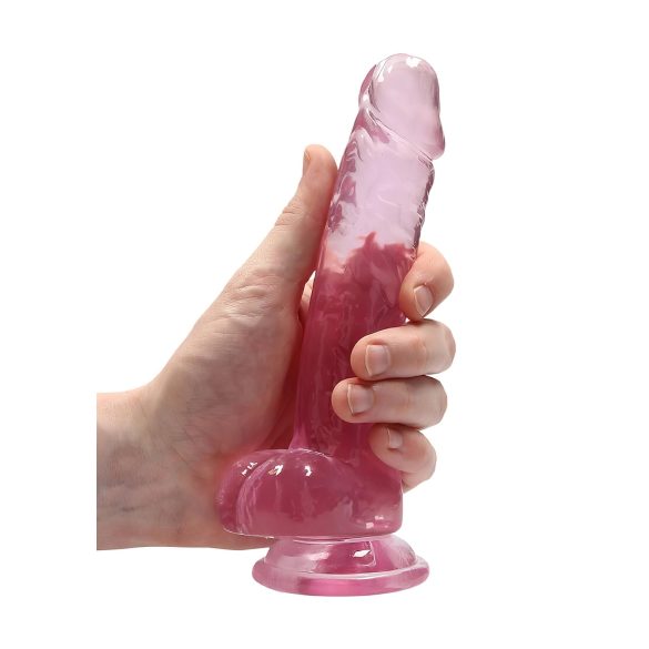RealRock - realistische dildo - transparant roze - 17cm