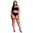 Le Désir Plus Size - 3-delige lingerie set - zwart (XL-4XL)